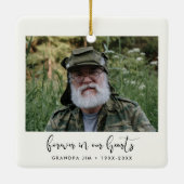 Einfach für immer in unseren Herzen Keramikornament (Rückseite)