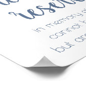 Einfach für immer reserviert | Dusty Blue Memorial Poster (Ecke)