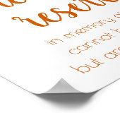 Einfach für immer reserviert | Fall Orange Memoria Poster (Ecke)