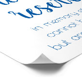 Einfach für immer reserviert | French Blue Memoria Poster (Ecke)