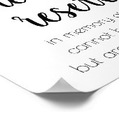 Einfach für immer reserviert | Memorial für schwar Poster (Ecke)