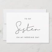 Einfach für meine Schwester auf meiner Hochzeitsta Einladung (Vorderseite)