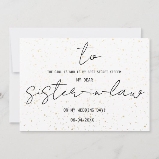 Einfach für meine Schwiegermutter an unserem Hochz (Vorderseite)