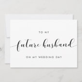 Einfach Für meinen zukünftigen Ehemann Hochzeitsta Einladung (Vorderseite)