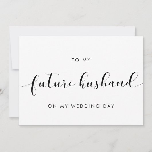 Einfach Für meinen zukünftigen Ehemann Hochzeitsta Einladung (Vorderseite)