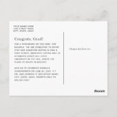 Einfach Geblüht Minimal-Gold-Typ-Foto-Abschluss Postkarte (Rückseite)