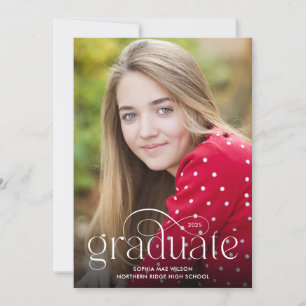 Einfach Geblüht Minimalistischer Typ Foto Grad Par Einladung