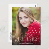 Einfach Geblüht Rose Gold Type Foto Abschluss Postkarte (Vorne/Hinten)