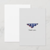 Einfach gefalteter amerikanischer Flaggenveteran d Dankeskarte (Vorne/Hinten)