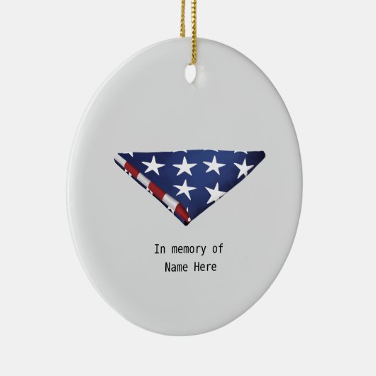 Einfach gefaltetes amerikanisches Fahnendesign Keramik Ornament (Rechts)