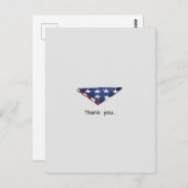 Einfach gefaltetes amerikanisches Fahnendesign Postkarte (Vorne/Hinten)