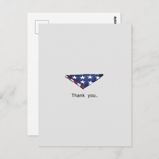 Einfach gefaltetes amerikanisches Fahnendesign Postkarte (Vorne/Hinten)