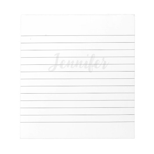 Einfach geflochtener Individuelle Name Notizblock (Vorderseite)