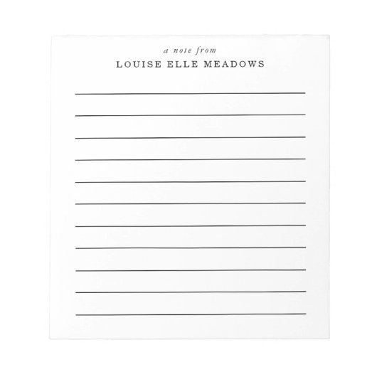 Einfach geflochtener Individuelle Name Notizblock (Vorderseite)