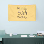Einfach Gelb 80. Geburtstag Banner (Messeveranstaltung)