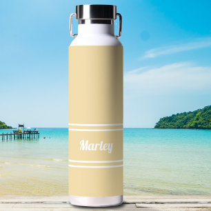 Einfach gelb Moderner Individuelle Name Stilvoll f Trinkflasche