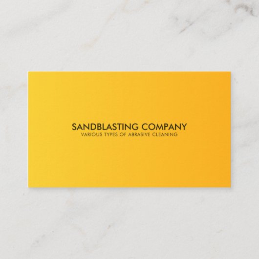 Einfach Gelb Sandstrahlen Power Washer Cleaning Visitenkarte (Rückseite)