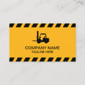 Einfach Gelb und Schwarz Gabelstapler , Logisitcs Visitenkarte (Vorderseite)