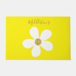 Einfach gelb weiß Daisy Gold Familie Persönlich Fußmatte