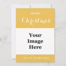 einfach gelbe Familienfoto frohe Weihnachten