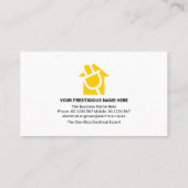 Einfach gelber Power-Stecker Visitenkarte (Rückseite)