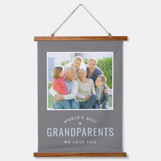 Einfach geliebtes Personalisiertes Geschenkband fü Wandteppich Mit Holzrahmen (Vorderseite)