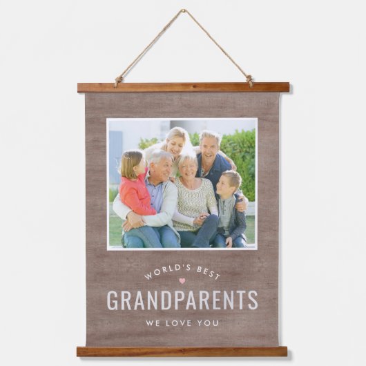 Einfach geliebtes Personalisiertes Geschenkband fü Wandteppich Mit Holzrahmen (Vorderseite)