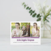 Einfach Genius 3 Foto Abschluss Postkarte (Stehend Vorderseite)