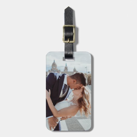 EINFACH! Gepäcktag - Personalisiert - Bild hinzufü Gepäckanhänger (Vorderseite vertikal)