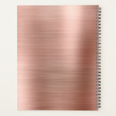 Einfach gepinselte Metallic Rose Gold Classic Mono Planer (Rückseite)