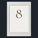 Einfach gerahmt tischnummer<br><div class="desc">Elegante Tischnummer-Karte mit simuliertem 3D-Rahmen-Design in weichem Offweiß. Dieses minimalistische und dennoch raffinierte Design fügt Ihren Hochzeitstischen eine luxuriöse Touch hinzu und schafft ein zusammenhängendes und raffiniertes Aussehen,  das jedes moderne Hochzeitsthema ergänzt.</div>