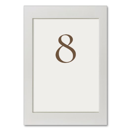 Einfach gerahmt tischnummer (Rückseite)