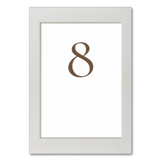 Einfach gerahmt tischnummer (Vorderseite)