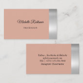 Einfach gerösteter Pfirsichmetall Visitenkarte (Vorne/Hinten)