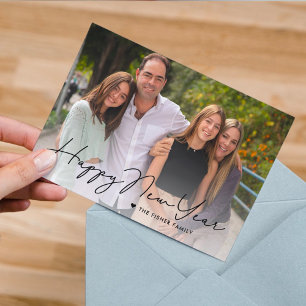 Einfach geschriebene Neujahrs-Grußkarte Feiertagskarte