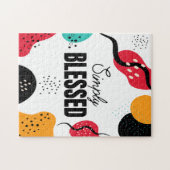 Einfach gesegnet Abstrakte Formen Jigsaw Puzzle (Horizontal)