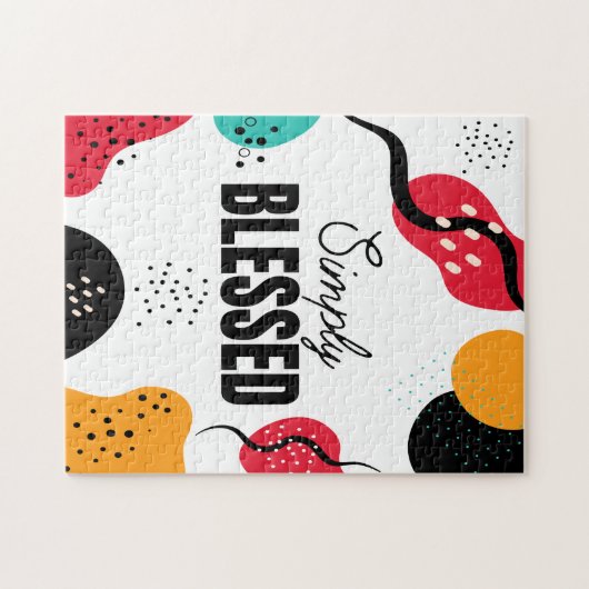 Einfach gesegnet Abstrakte Formen Jigsaw Puzzle (Horizontal)