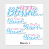 Einfach gesegnet aufkleber (Blatt)