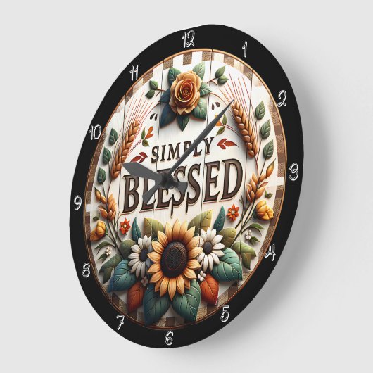 Einfach gesegnet große wanduhr (Winkel)