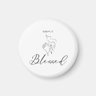 Einfach Gesegnet Minimalistische Christliche Linie Magnet