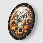 Einfach gesegnete Herbsternte Große Wanduhr (Winkel)
