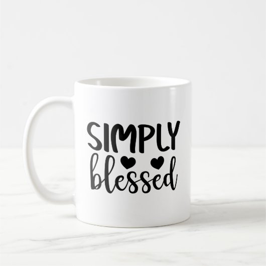 Einfach gesegnete Kaffee-Tasse Kaffeetasse (Links)