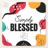 Einfach gesegneter Paper-Untersetzer Rechteckiger Pappuntersetzer (Vorderseite)