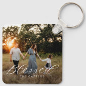 Einfach gesegneter Personalisierter Foto Schlüssel Schlüsselanhänger (Rückseite)