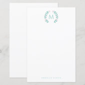 Einfach gestaltete Monogramm-Papierwaren (Vorne/Hinten)