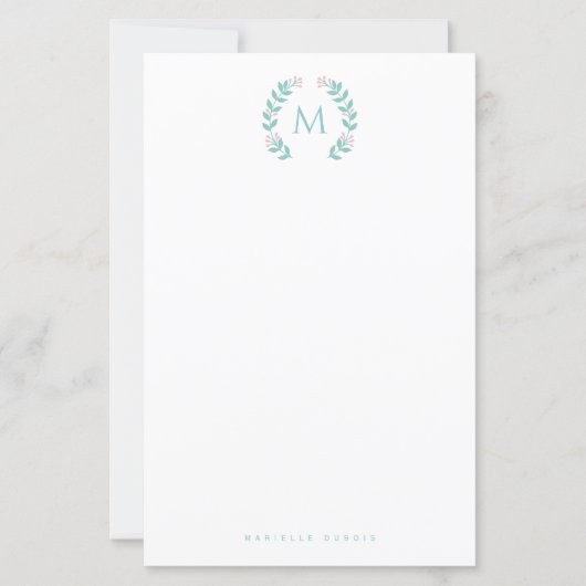 Einfach gestaltete Monogramm-Papierwaren (Vorderseite)