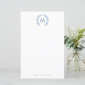 Einfach gestaltete Monogrammpapiere (Stehend Vorderseite)