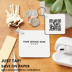 EINFACH GESTOCHEN   QR Code-FINANZIERUNGSDIENSTE F Schlüsselanhänger