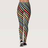 einfach, gestreift, Muster, Streifen, minimalistis Leggings (Rückseite)