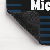 Einfach gestreifter dunkelblauer und schwarzer Ind Mousepad (Ecke)